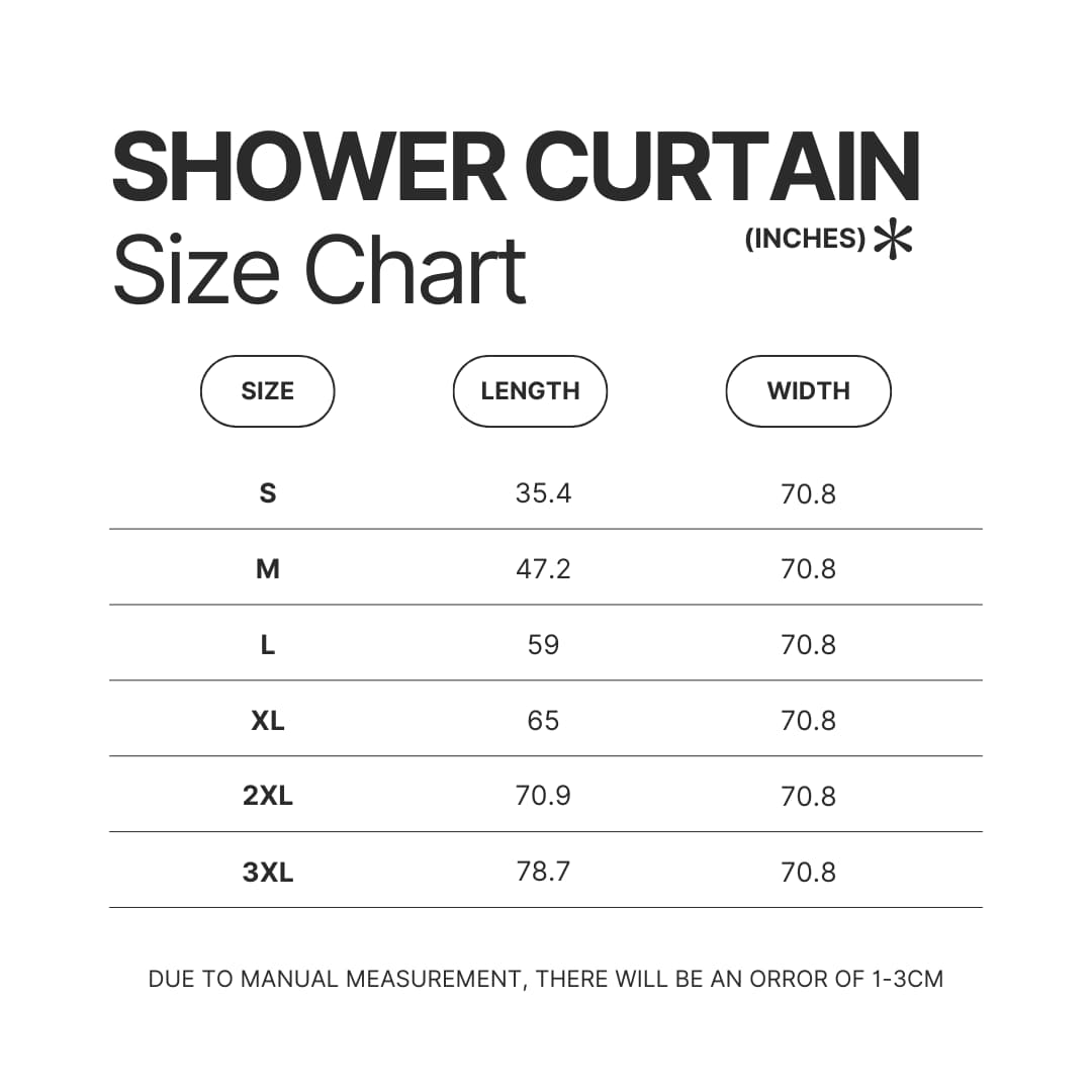 Shower Curtain Size Chart - Dorohedoro Merch