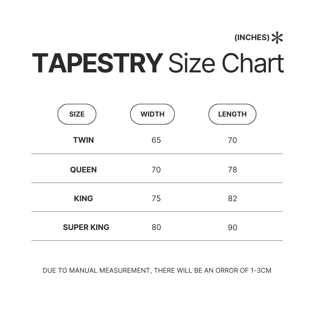 Tapestry Size Chart - Dorohedoro Merch